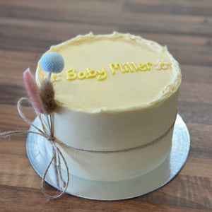 Bunny Tail Cabinet Cake - Gender Reveal
