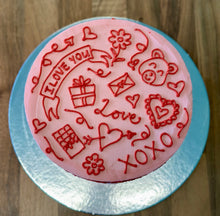 Load image into Gallery viewer, Valentines themed Scribble Cake
