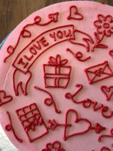 Load image into Gallery viewer, Valentines themed Scribble Cake
