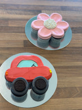 Load image into Gallery viewer, Car. Pull-a-part cupcake cake!
