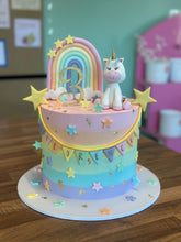 Load image into Gallery viewer, Pastel Unicorn Rainbow Cake
