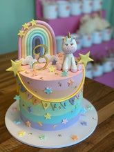 Load image into Gallery viewer, Pastel Unicorn Rainbow Cake
