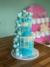 Load image into Gallery viewer, Two Tier Waterfall Drip Cake
