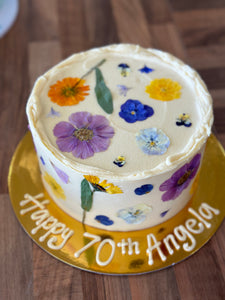 Pressed Floral Cabinet Cake