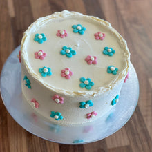 Load image into Gallery viewer, Mini Daisy Cabinet Cake - Gender Reveal
